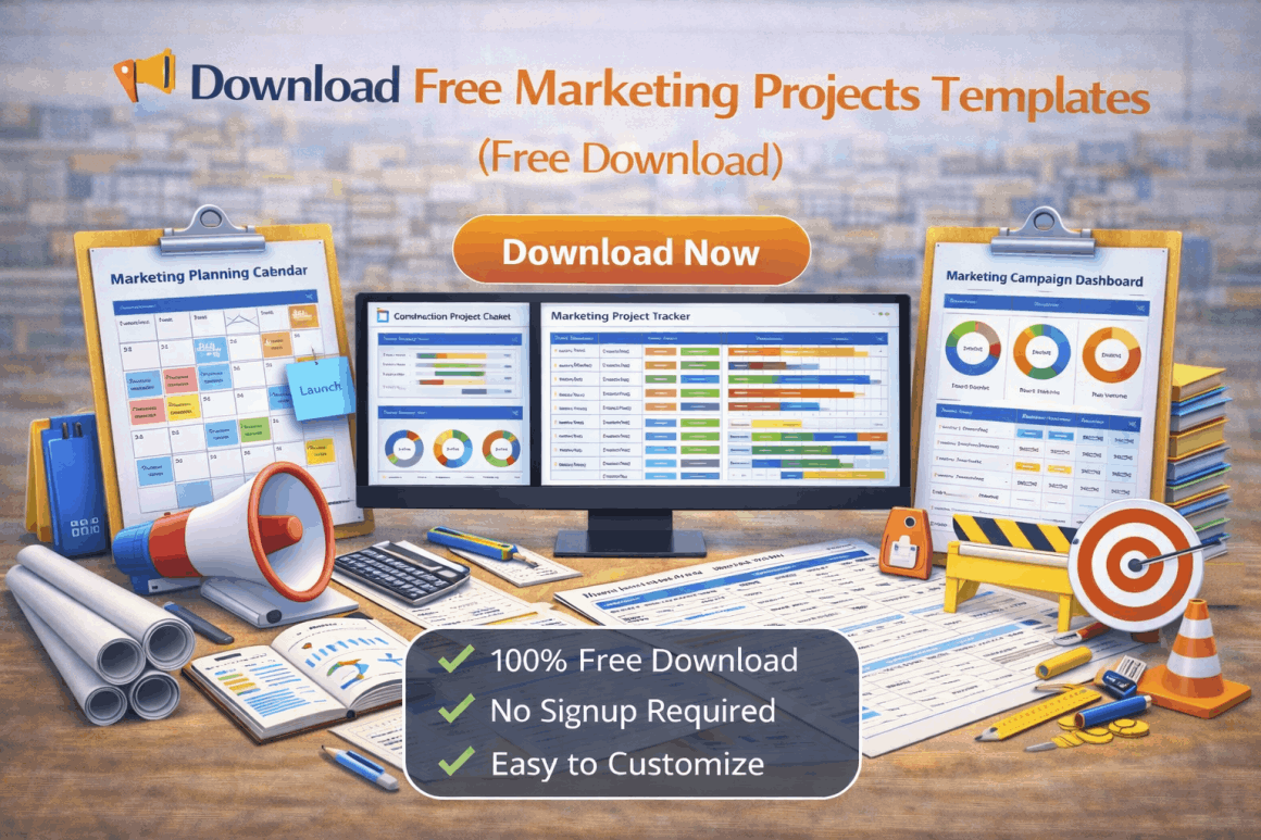 Marketing project management templates for planning campaigns, tracking tasks, and managing timelines