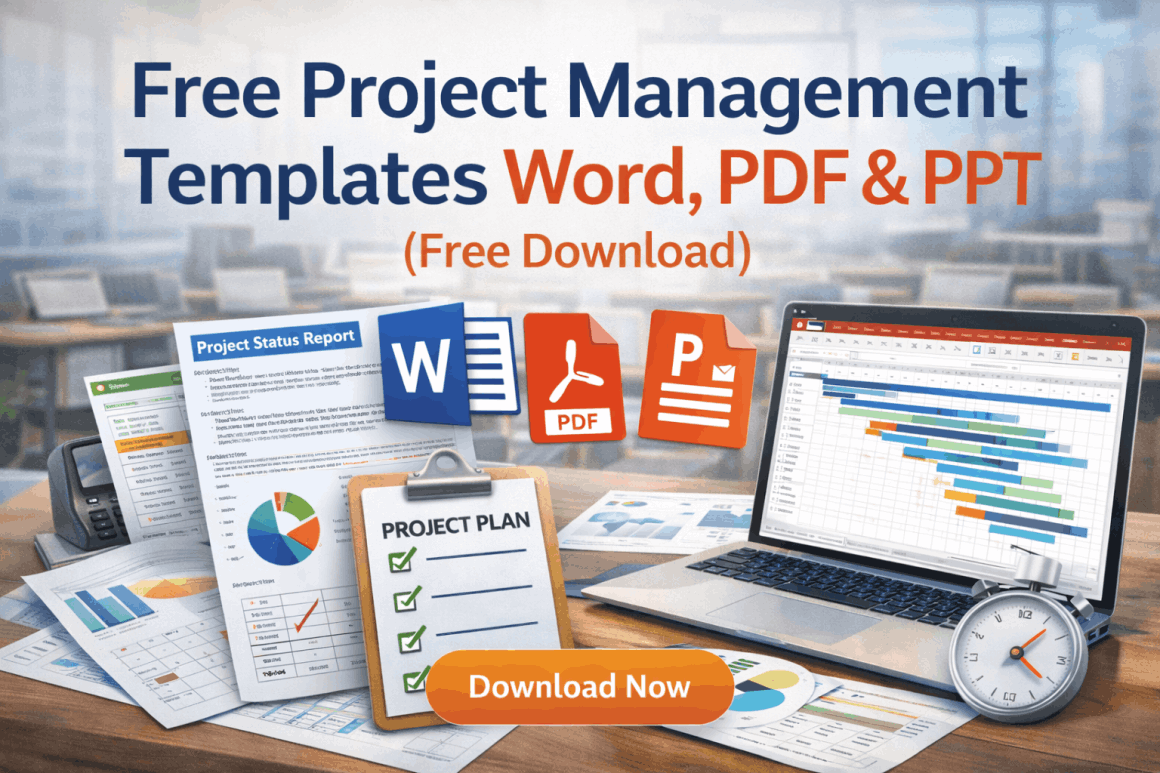 Free project management templates in Word, PDF, and PowerPoint for planning and presentations